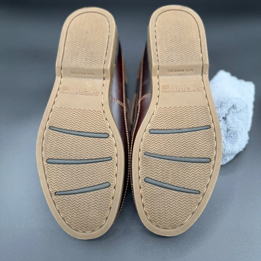 Sperry Mens Mako 2-Eye Canoe Moc Boat Shoes Amaretto Leather 0764027 Size 11